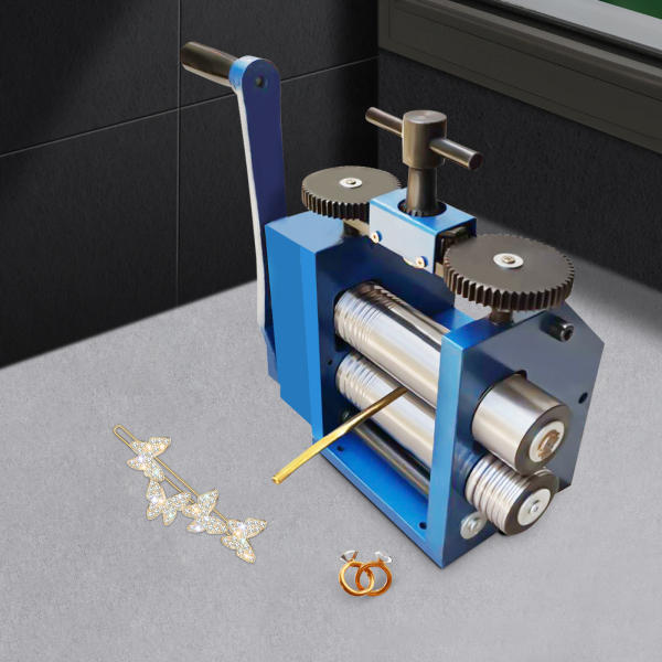 3 pulgadas Máquina prensadora de joyas de oro y plata manual azul (puede presionar líneas cuadradas semicirculares) 3 pulgadas Máquina prensadora de joyas de oro y plata manual azul (puede presionar líneas cuadradas semicirculares)