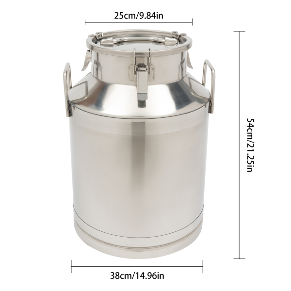 50L Cubo de leche, 38*25*54cm, plata