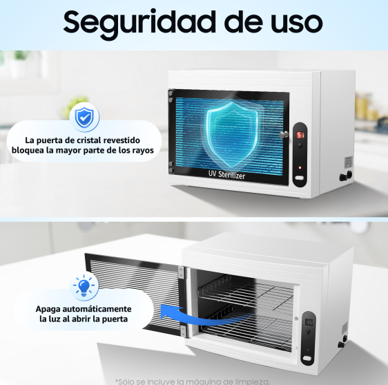 CNCEST Caja de desinfección UV, herramientas de uñas, esterilizador con luz LED ultravioleta 10L-15L para odontología médica 34 x 22 x 24 cm