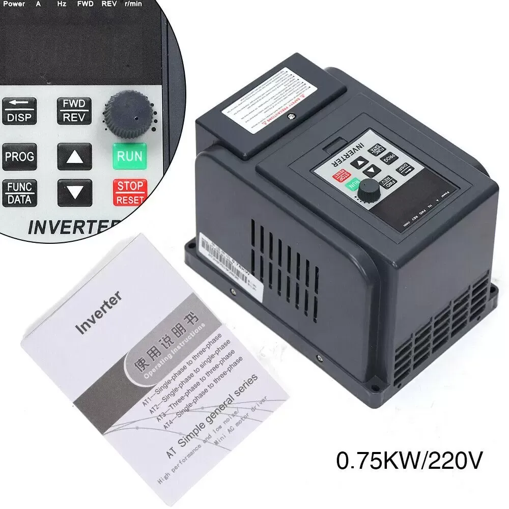 CNCEST Transformador de frecuencia VFD de 0,75 kW, monofásico, regulador de velocidad variable de frecuencia