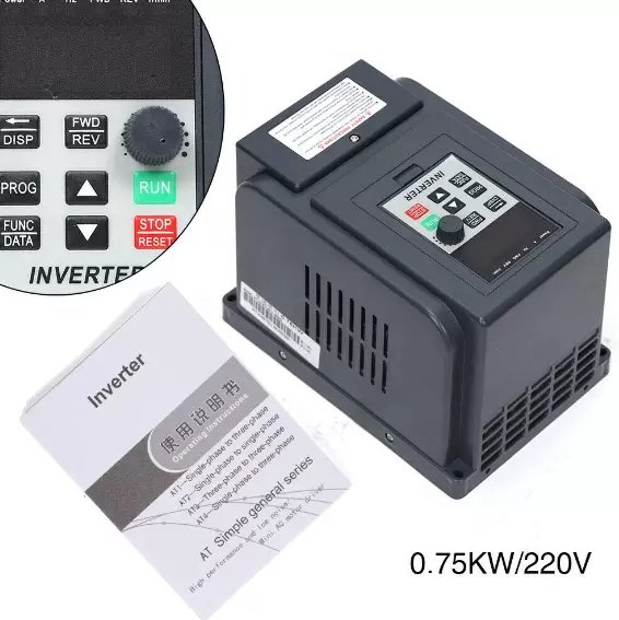 CNCEST Transformador de frecuencia VFD de 0,75 kW, monofásico, regulador de velocidad variable de frecuencia