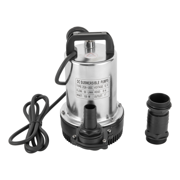 CNCEST Bomba sumergible de 12 V 160 W de acero inoxidable CC para pozos profundos, 6000 l/h