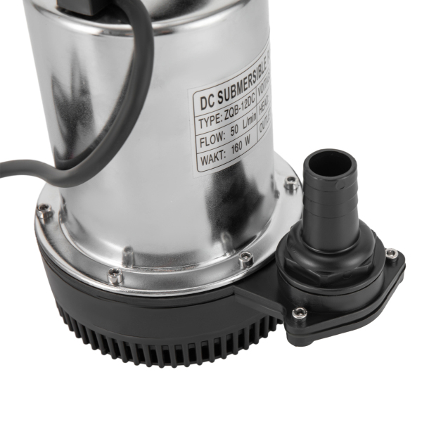 CNCEST Bomba sumergible de 12 V 160 W de acero inoxidable CC para pozos profundos, 6000 l/h