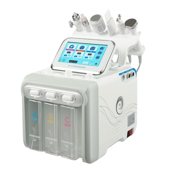 Máquina de limpieza de la piel 6 IN1 para la dermoabrasión, hidratante, rejuvenecedor, 110 V-240 V, para eliminar los ojos negros