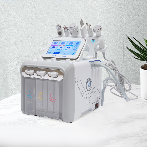 Máquina de limpieza de la piel 6 IN1 para la dermoabrasión, hidratante, rejuvenecedor, 110 V-240 V, para eliminar los ojos negros