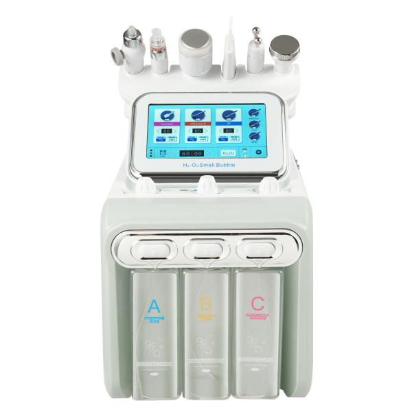 Máquina de limpieza de la piel 6 IN1 para la dermoabrasión, hidratante, rejuvenecedor, 110 V-240 V, para eliminar los ojos negros