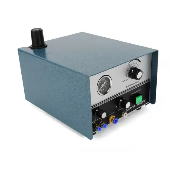 Máquina de grabado neumática, de doble cabezal con control de pedal para tallar madera, metales, piedras preciosas y joyas
