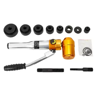 Perforadora hidráulica de chapa de 360°, giro manual hidráulico de metal, punzón, juego hidráulico manual, rango de perforación: 22,5 – 60,8 mm