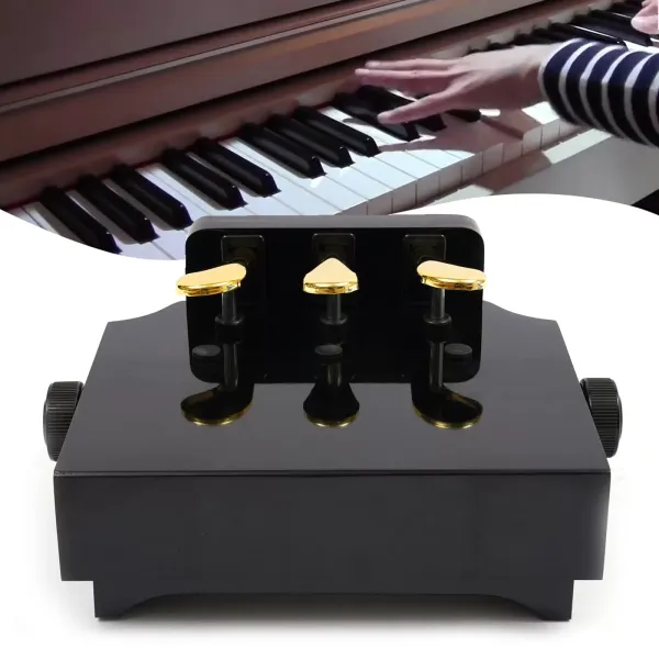 Piano Pedal Extender Banco para Niños Altura ajustable con 3 Pedales Piano Niños enseñanza