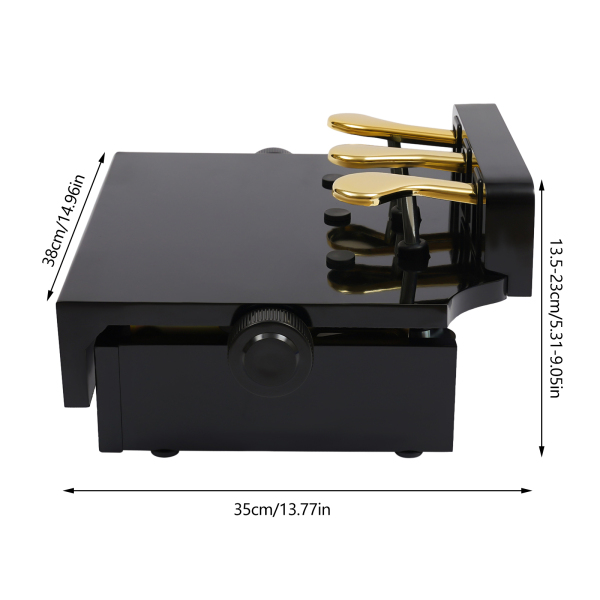 Piano Pedal Extender Banco para Niños Altura ajustable con 3 Pedales Piano Niños enseñanza Piano Pedal Extender Banco para Niños Altura ajustable con 3 Pedales Piano Niños enseñanza