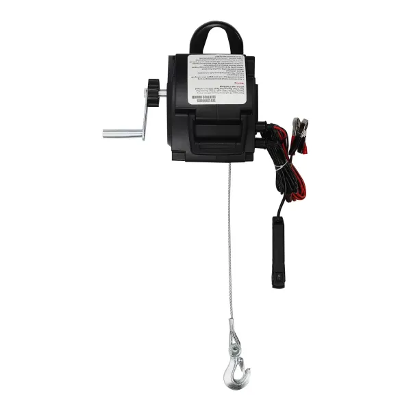 Cabrestante eléctrico de 300 W, 907kg, 12 V, con mando a distancia