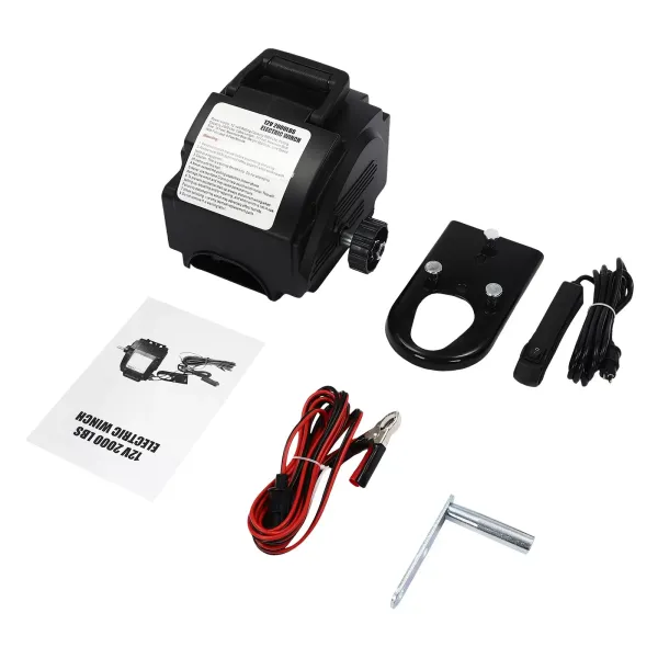 Cabrestante eléctrico de 300 W, 907kg, 12 V, con mando a distancia