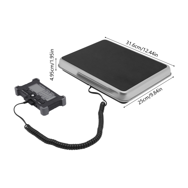 Báscula de mesa profesional, 200 kg/200 g, de acero inoxidable, con escala postal, báscula eléctrica con pantalla LCD
