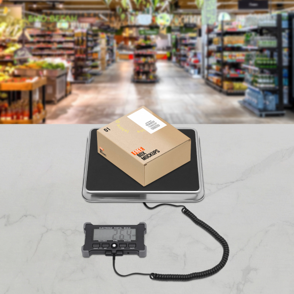 Báscula de mesa profesional, 200 kg/200 g, de acero inoxidable, con escala postal, báscula eléctrica con pantalla LCD