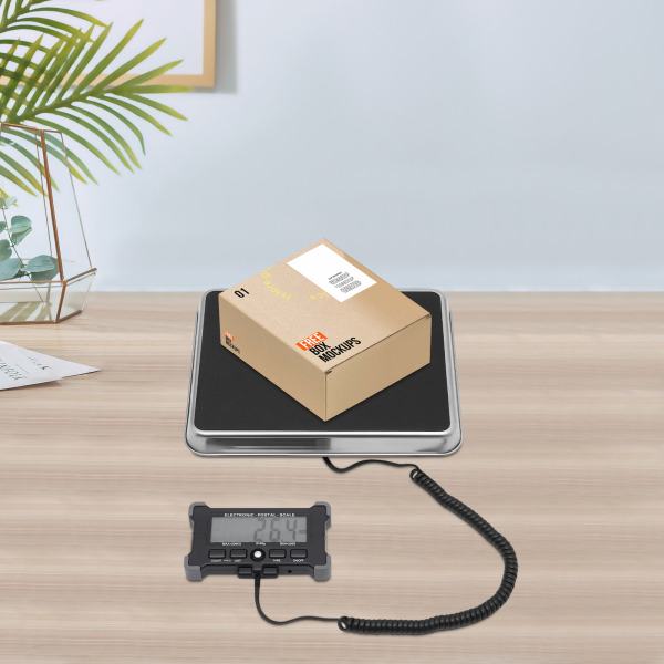 Báscula de mesa profesional, 200 kg/200 g, de acero inoxidable, con escala postal, báscula eléctrica con pantalla LCD