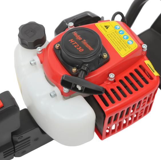 Cortasetos de gasolina de 2 tiempos, 0.90HP 0.65KW 22,5 cc，hoja de doble cara, cortasetos, herramientas de jardín, longitud de fresado de 56 cm
