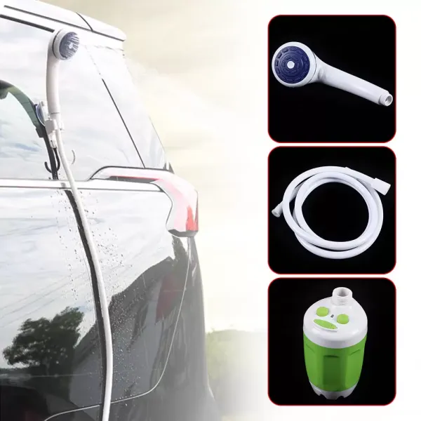 Ducha de camping portátil para exteriores, duchas bomba de agua móvil, USB recargable al aire libre, lavado para camping perro coche 4-5L/min