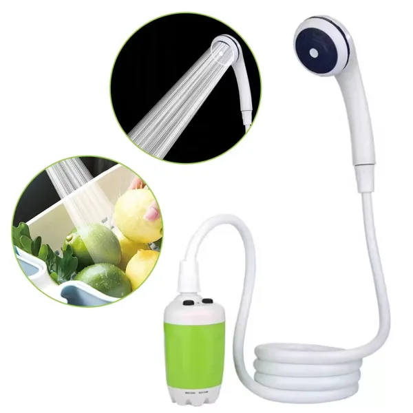 Ducha de camping portátil para exteriores, duchas bomba de agua móvil, USB recargable al aire libre, lavado para camping perro coche 4-5L/min