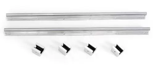 2 guías lineales SBR20, 1000 mm, riel de deslizamiento con 4 rodamientos SBR20UU de alta precisión, antioxidante, para impresora 3D DIY