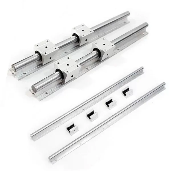 2 guías lineales SBR20, 1000 mm, riel de deslizamiento con 4 rodamientos SBR20UU de alta precisión, antioxidante, para impresora 3D DIY