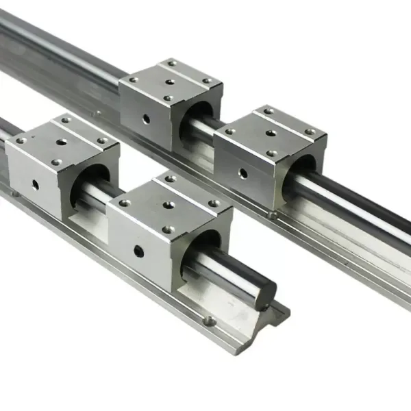 2 guías lineales SBR20, 1000 mm, riel de deslizamiento con 4 rodamientos SBR20UU de alta precisión, antioxidante, para impresora 3D DIY