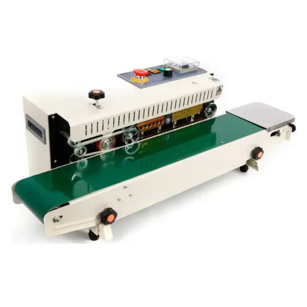 FR-770 - Sellador de bolsas horizontal continua,(0-300 °C, sellado ajustable, 10 mm, 0-18 m/min)
