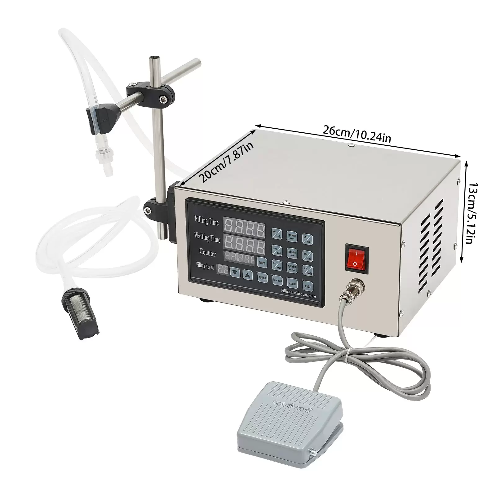 Máquina de relleno líquido, 220 V, LT130, control numérico, 5 ml ~ 3500 ml