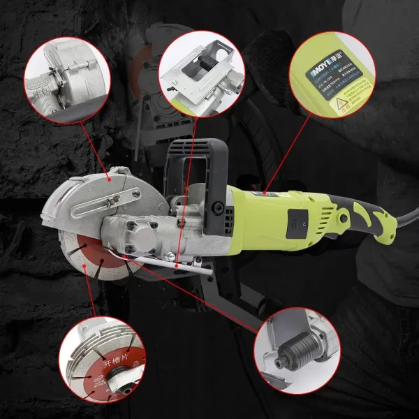 Fresadora eléctrica para muros, ranura para pared, motor eléctrico de 4000 W, profundidad de corte de 33 mm