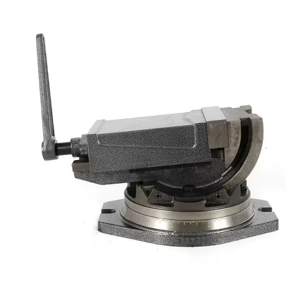 Tornillo de banco de 125 mm (acabado pesado de hierro fundido, 2400 kg de fuerza de sujeción, base giratoria 360°, función de inclinación de 90°) Tornillo de banco de 125 mm (acabado pesado de hierro fundido, 2400 kg de fuerza de sujeción, base giratoria 360°, función de inclinación de 90°)