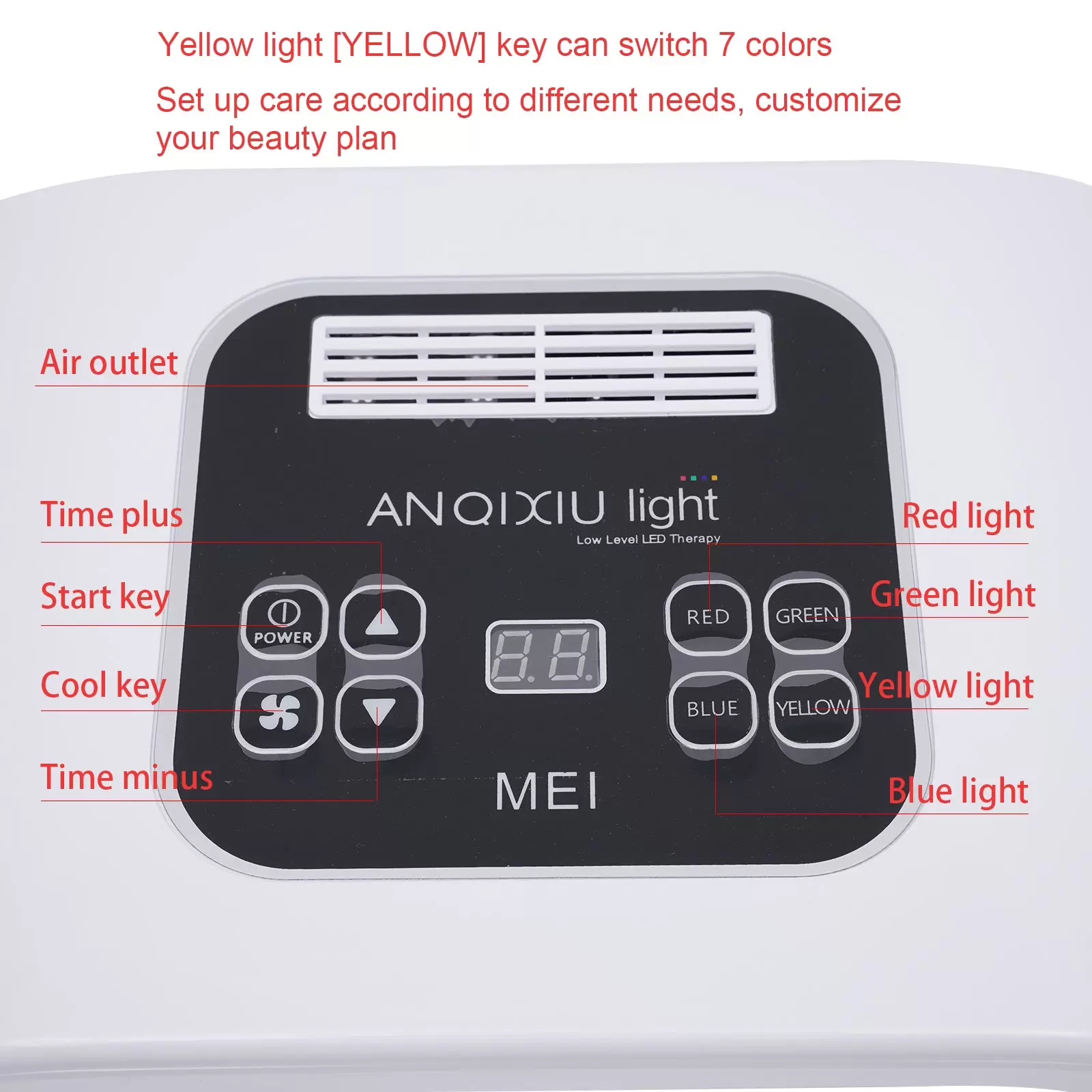 Máquina de belleza facial con luz LED PDT, para terapia de fotón, terapia de luz, cuidado de la piel