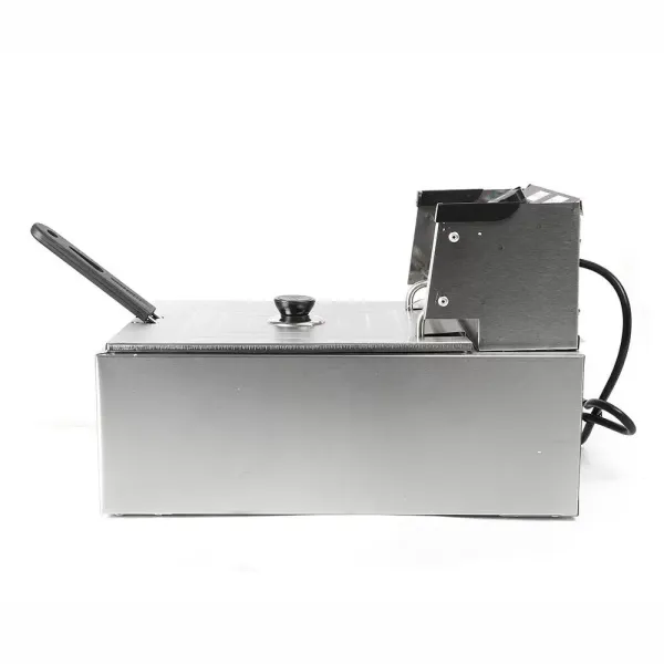 CNCEST Freidora eléctrica de acero inoxidable,6l, 2,5 kW, zonas frías, termostáticos Deep Fry Freidora 60-200 ℃
