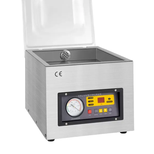 CNCEST DZ-260S 120W - Envasadora al vacío para mesa (acero inoxidable), 1 ~ 4 Pcs/min para alimentos, materiales médicos, líquido, 220 V