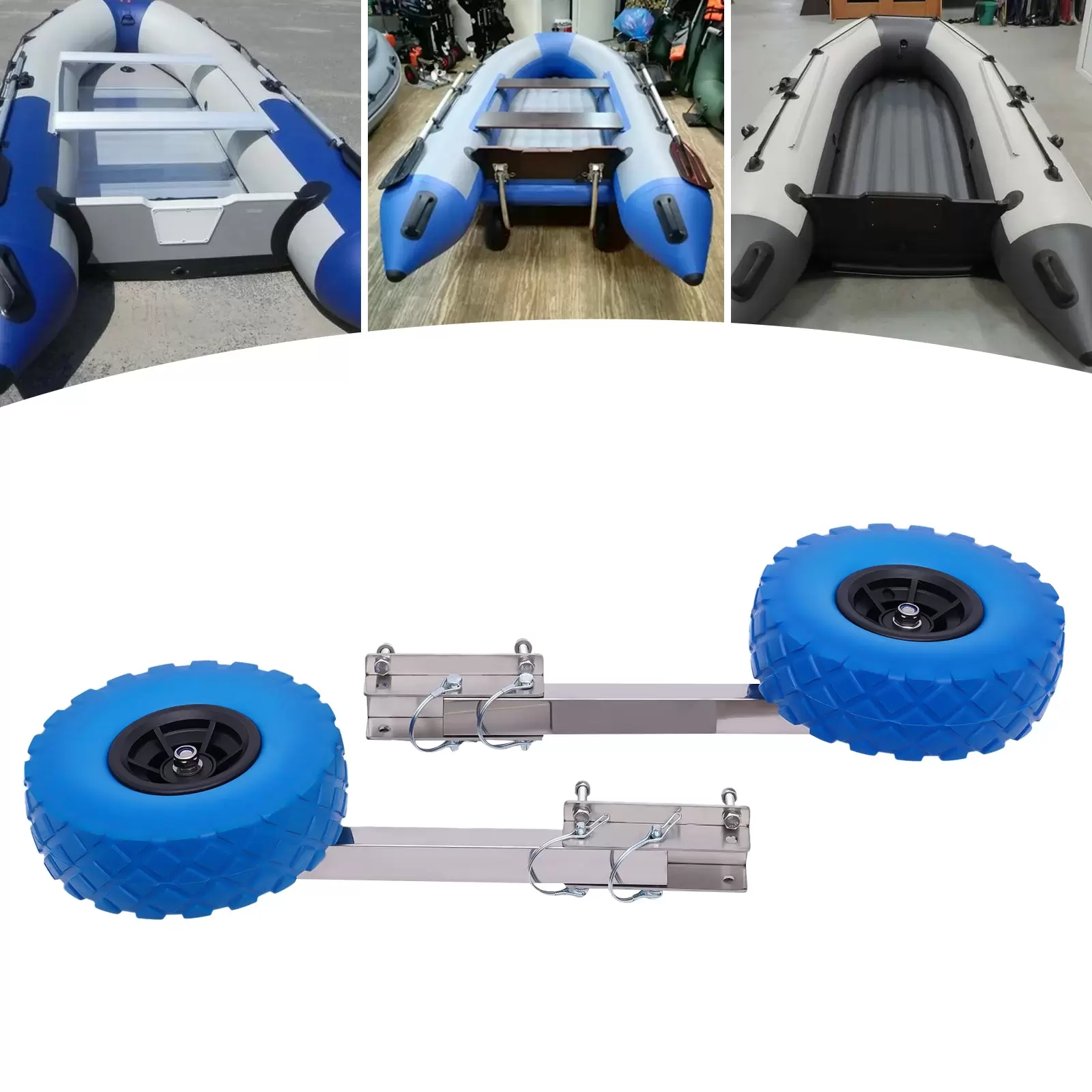 Ruedas de transporte para botes inflables, carga máxima: 150kg