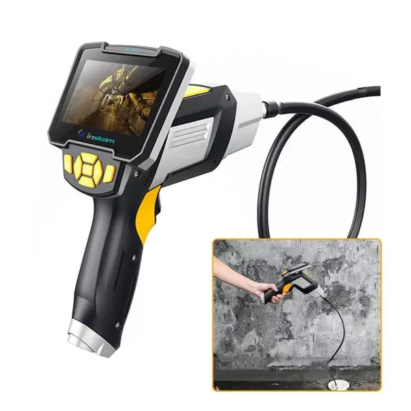 Cámara de inspección-endoscopio de mano con pantalla LCD de 4,3 pulgadas- sonda flexible-resistente al agua- para inspección de tuberías