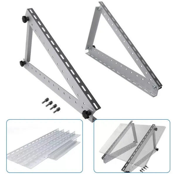 CNCEST Soporte solar de fijación de 100 cm, ajustable, de inclinación, estante para montaje en techo o caravana