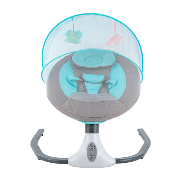 Balancín para bebé, electrónico, mecedora Bluetooth, columpio para bebés con música USB y juguetes para 0-12 meses, 3-12 kg, azul Balancín para bebé, electrónico, mecedora Bluetooth, columpio para bebés con música USB y juguetes para 0-12 meses, 3-12 kg, azul