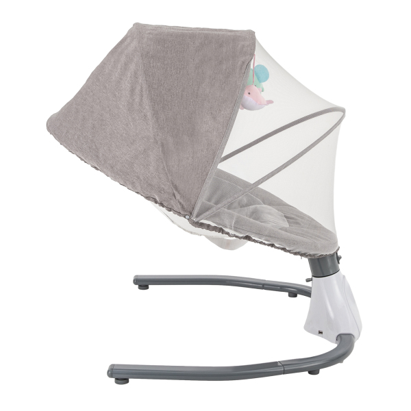 Balancín eléctrico para bebés de 0 a 12 meses, plegable, extraíble y lavable, Bluetooth, mando a distancia, mosquitera, gris Balancín eléctrico para bebés de 0 a 12 meses, plegable, extraíble y lavable, Bluetooth, mando a distancia, mosquitera, gris