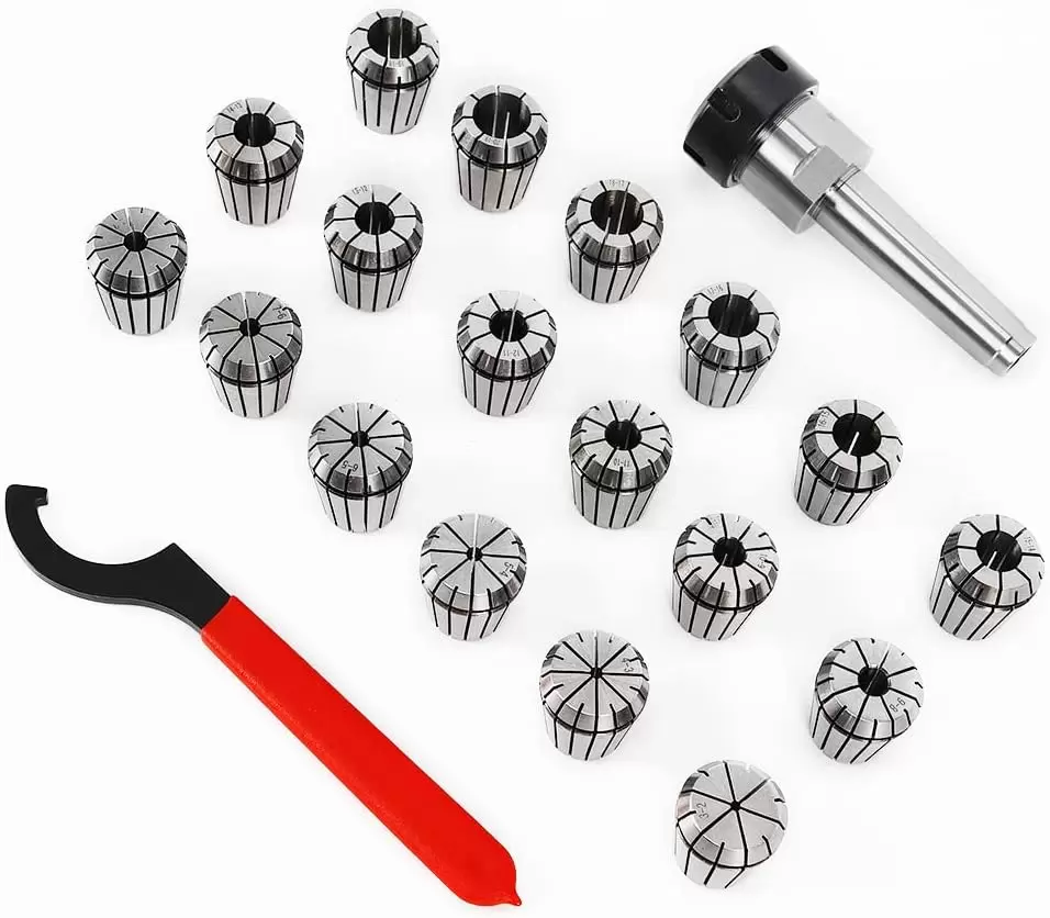 Juego de 18 pinzas de precisión CNC, fresadora de acero de muelle de aleación de 3 mm a 20 mm, MT3-ER32