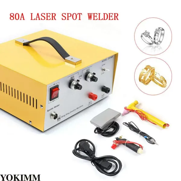 Máquina de soldadura por puntos de pulso de mano de 220V 80A para joyería de oro y plata