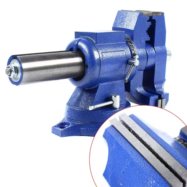 Tornillo de banco profesional grande giratorio de 100 mm para máquina fresadora, 2 ejes, mordaza de acero (100 mm)
