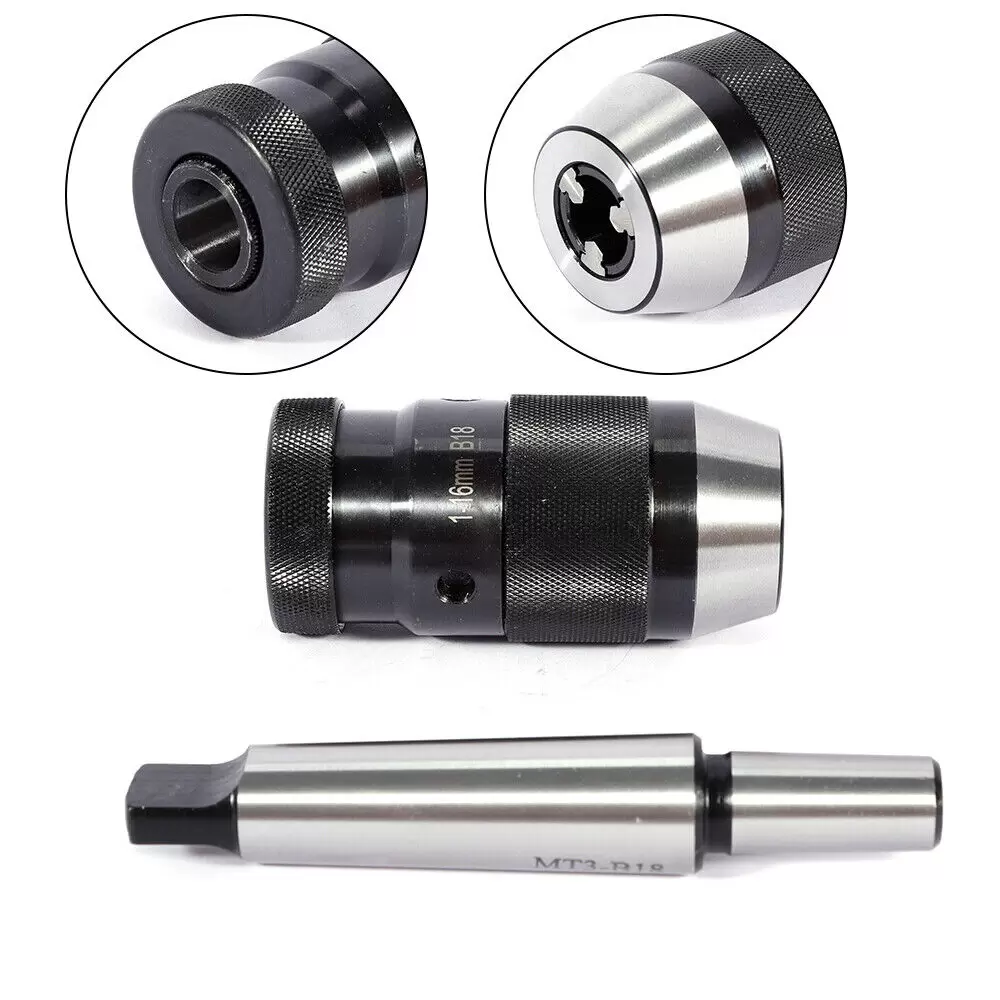 Portabrocas de sujeción rápida Mt3-B18 de 1-16 mm para torno y fresadora
