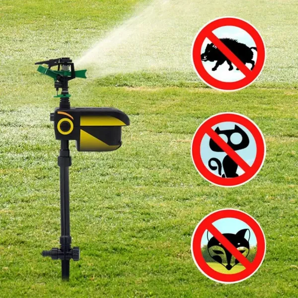 Ahuyentador solar de animales, aspersor de agua, sensor de espantapájaros, detector de movimiento, resistente a la intemperie, alcance de 30 pies Ahuyentador solar de animales, aspersor de agua, sensor de espantapájaros, detector de movimiento, resistente a la intemperie, alcance de 30 pies