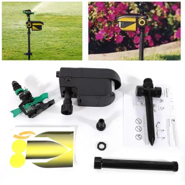 Ahuyentador solar de animales, aspersor de agua, sensor de espantapájaros, detector de movimiento, resistente a la intemperie, alcance de 30 pies Ahuyentador solar de animales, aspersor de agua, sensor de espantapájaros, detector de movimiento, resistente a la intemperie, alcance de 30 pies