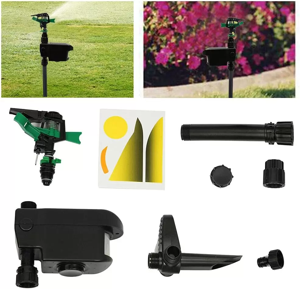 Ahuyentador solar de animales, aspersor de agua, sensor de espantapájaros, detector de movimiento, resistente a la intemperie, alcance de 30 pies