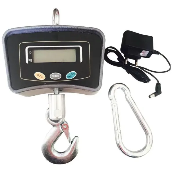CNCEST Báscula digital de grúa, 500 kg，con pantalla LCD iluminada