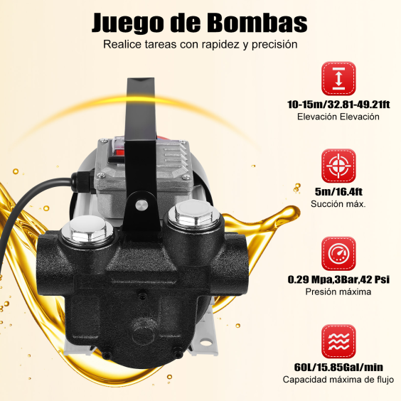 Bomba diésel autoaspirante 230 V + 550 W, bomba de aceite para calefacción, bomba de combustible eléctrica, transferencia de combustible