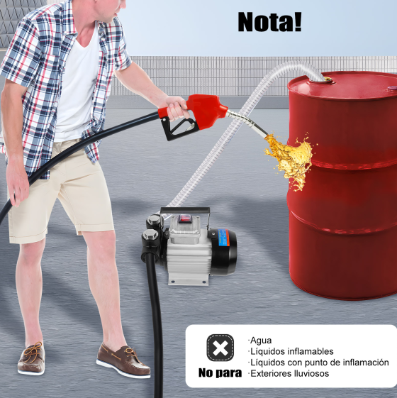 Bomba diésel autoaspirante 230 V + 550 W, bomba de aceite para calefacción, bomba de combustible eléctrica, transferencia de combustible