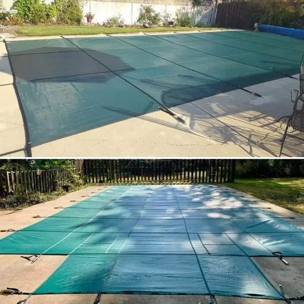 Cubiertas de seguridad rectangulares para alberca de invierno de malla de sombreado para piscina sólida