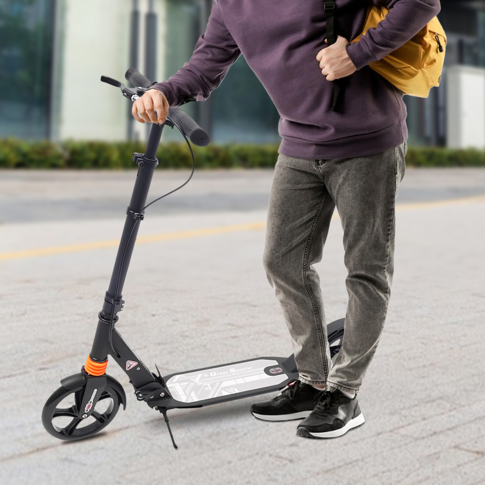 Patinete plegable de ciudad con doble suspensión, altura ajustable, herramienta de transporte, para adultos y niños