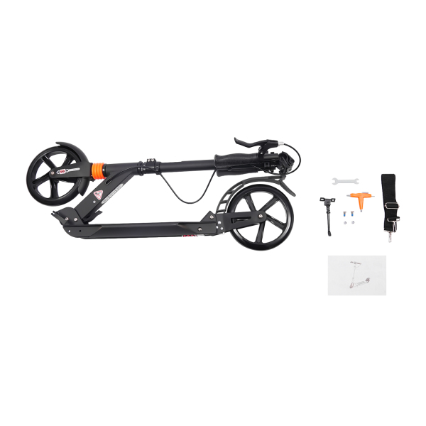 Patinete plegable de ciudad con doble suspensión, altura ajustable, herramienta de transporte, para adultos y niños